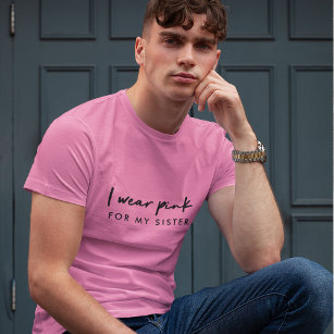 I Wear Pink   Custom Name Cancer Support T-Shirt