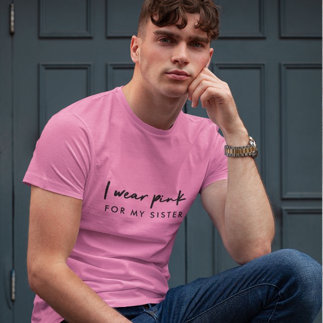I Wear Pink | Custom Name Cancer Support T-Shirt (Creator Uploaded)