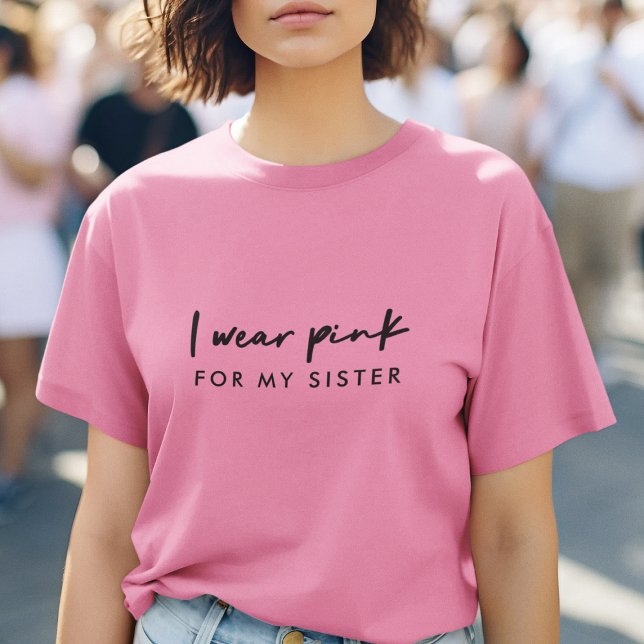 I Wear Pink | Custom Name Cancer Support T-Shirt (Creator Uploaded)