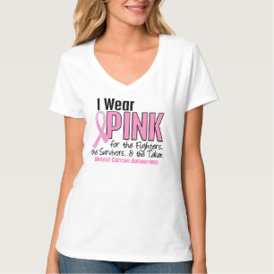 I Wear Pink Fighters Survivors Taken 10 Breast Can T-Shirt