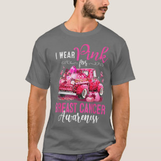 I Wear Pink For Breast Cancer Awareness Leopard Tr T-Shirt