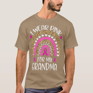 I Wear Pink For Grandma Breast Cancer Month Suppor T-Shirt