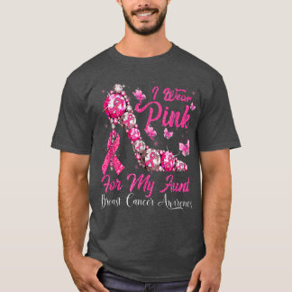 I Wear Pink For My Aunt High Heel Breast Cancer Aw T-Shirt