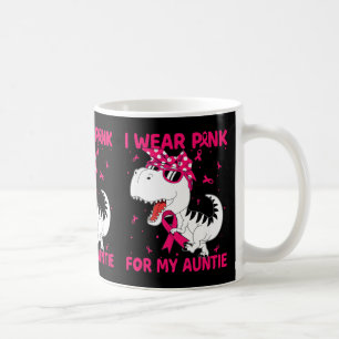 I Wear Pink For My Auntie Breast Cancer Awareness Coffee Mug