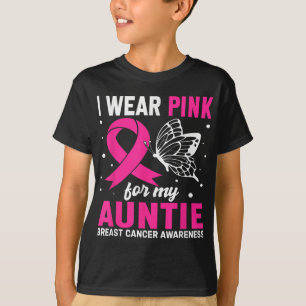I Wear Pink For My Auntie Breast Cancer Awareness  T-Shirt