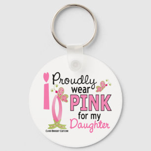 I Wear Pink For My Daughter 27 Breast Cancer Key Ring