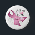 I Wear Pink For My Daughter Breast Cancer 6 Cm Round Badge<br><div class="desc">Ideal for National Breast Cancer Awareness Month,  awareness walks,  team support events and any occasion to wear and express your support.</div>