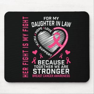 I Wear Pink For My Daughter In Law Breast Cancer H Mouse Pad
