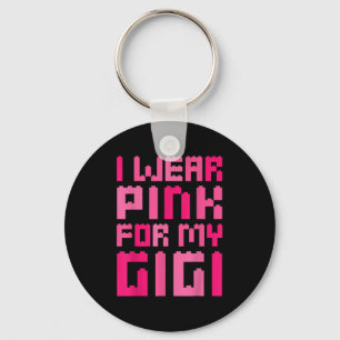 I Wear Pink For My Gigi Block Building Boys Breast Key Ring