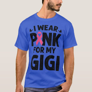I Wear Pink For My Gigi Butterfly Breast Cancer Aw T-Shirt