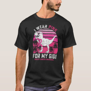 I Wear Pink For My Gigi Rex Dinosaur Ribbon Toddle T-Shirt
