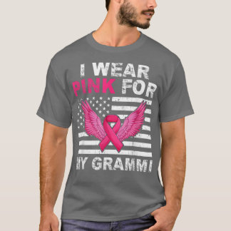 I Wear Pink For My Grammi Pink Ribbon Breast Cance T-Shirt