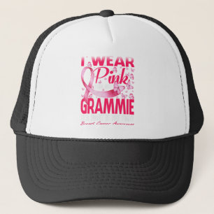 I Wear Pink For My Grammie Breast Cancer Awareness Trucker Hat