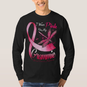 I Wear Pink For My Grammie Dragonfly Pink Ribbon B T-Shirt
