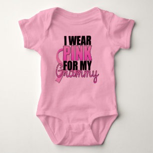 I Wear Pink for My Grammy - Breast Cancer Baby Bodysuit