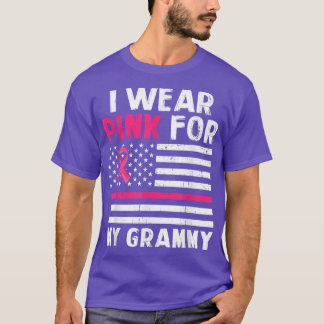 I Wear Pink For My Grammy Pink Ribbon Breast Cance T-Shirt