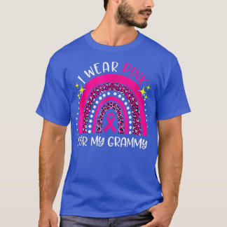 I Wear Pink For My Grammy Rainbow Breast Cancer Aw T-Shirt