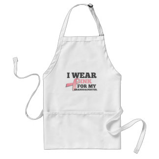 I WEAR PINK FOR MY GRANDDAUGHTER Breast Cancer Standard Apron
