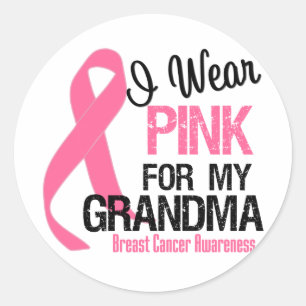 I Wear Pink For My Grandma Classic Round Sticker