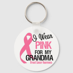 I Wear Pink For My Grandma Key Ring
