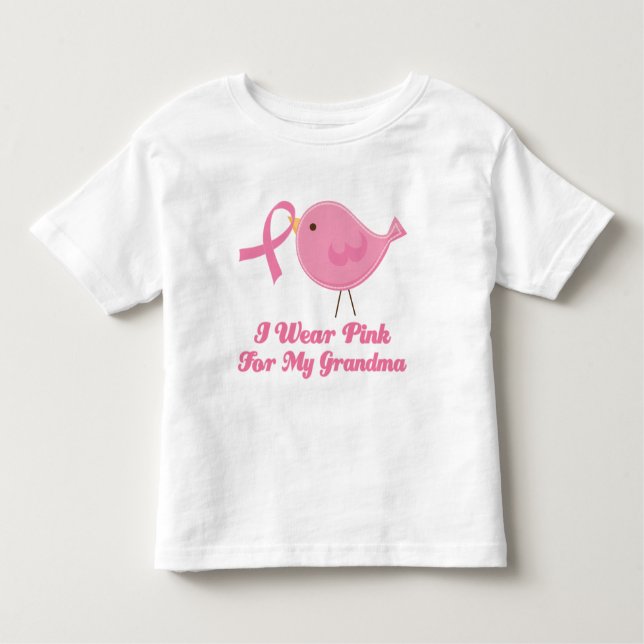 I Wear Pink For My Grandma Toddler T-Shirt (Front)