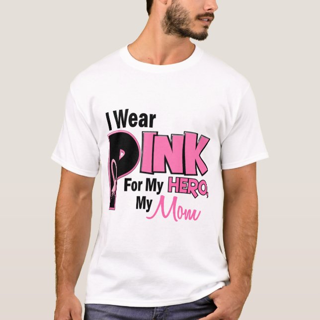 I Wear Pink For My Mum 19 BREAST CANCER T-Shirt (Front)