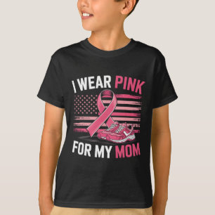 I Wear Pink For My Mum Sneakers Usa Flag Kids Mens