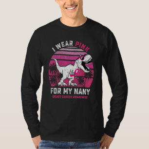 I Wear Pink For My Nany Rex Dinosaur Ribbon Toddle T-Shirt