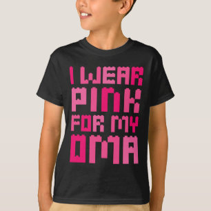 I Wear Pink For My Oma Block Building Boys Kid Bre T-Shirt