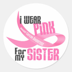 I Wear Pink For My Sister 33 Classic Round Sticker