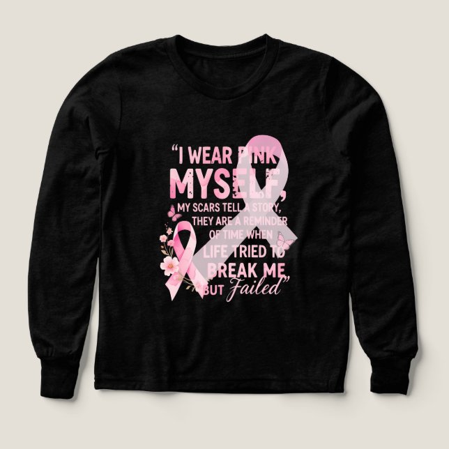 I Wear Pink Inspirational Cancer Survivor  (Design Front)