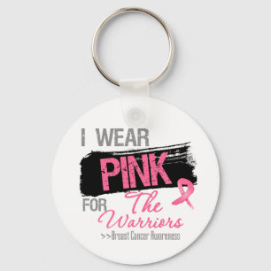 I Wear Pink Ribbon For The Warriors Breast Cancer Key Ring