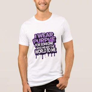 "I Wear Purple" Alzheimer's Awareness Tri-Blend Shirt