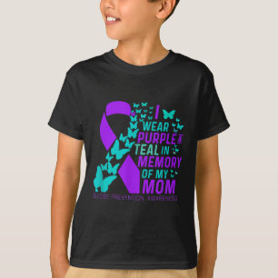 I Wear Purple And Teal For My Sister Suicide Preve T-Shirt