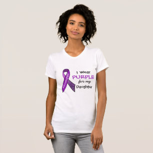 I Wear Purple e for my Daughter Fibromyalgia Shirt