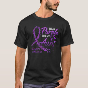 I Wear Purple For AUNT Alzheimer s Awareness gifts T-Shirt