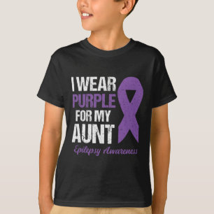 I Wear Purple For Aunt Epilepsy Awareness T-Shirt