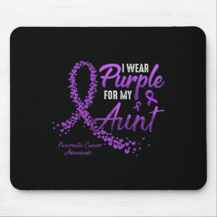 I Wear Purple For AUNT Pancreatic Cancer Awareness Mouse Pad