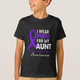I Wear Purple For Aunt Pancreatic Cancer Awareness T-Shirt