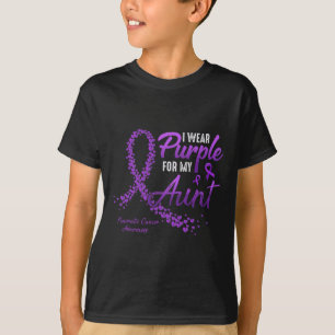 I Wear Purple For Aunt Pancreatic Cancer Awareness T-Shirt