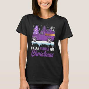 I Wear Purple For Christmas Epilepsy Awareness Day T-Shirt