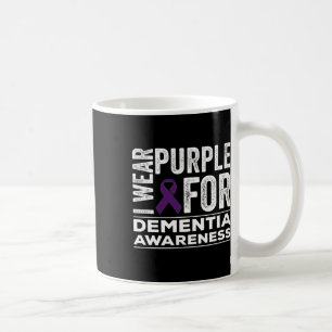 I Wear Purple For Dementia Awareness Heimerheimer  Coffee Mug