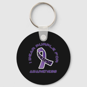 I Wear Purple For Epilepsy Awareness November 1 Key Ring