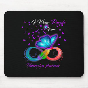 I Wear Purple For Fibromyalgia Awareness 2024 Gift Mouse Pad