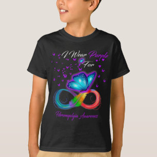 I Wear Purple For Fibromyalgia Awareness 2024 Gift T-Shirt