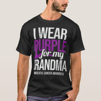 I Wear Purple For Grandma Pancreatic Cancer Awaren T-Shirt