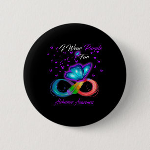 I Wear Purple For Heimerheimer Awareness 1 6 Cm Round Badge