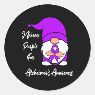 I Wear Purple For Heimerheimer's Awareness In Heim Classic Round Sticker