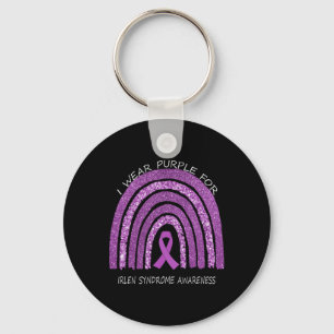 I Wear Purple For Irlen Syndrome Awareness Key Ring