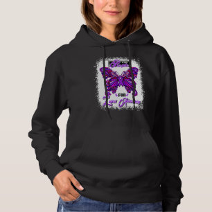 I Wear Purple For Lupus Awareness Butterfly Ribbon Hoodie